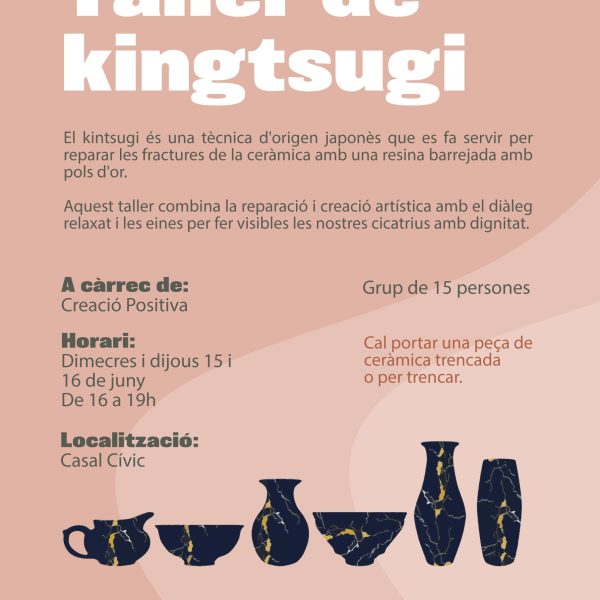 Marxem a Lleida a fer un taller de Kintsugi!