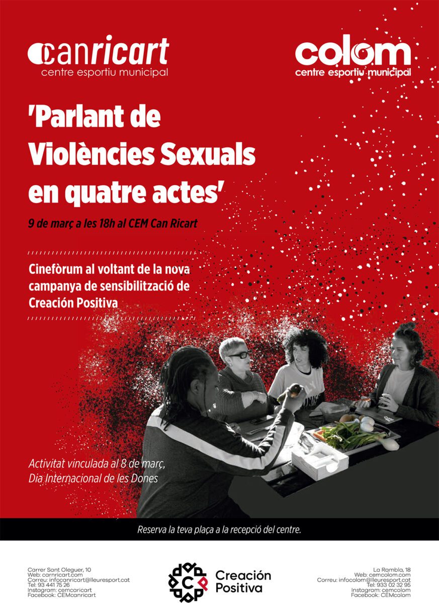 Cinefórum 'Hablando de Violencias Sexuales en cuatro actos' en el CEM Can Ricart